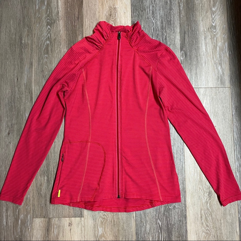Lolë Full-Zip Striped Athletic Top